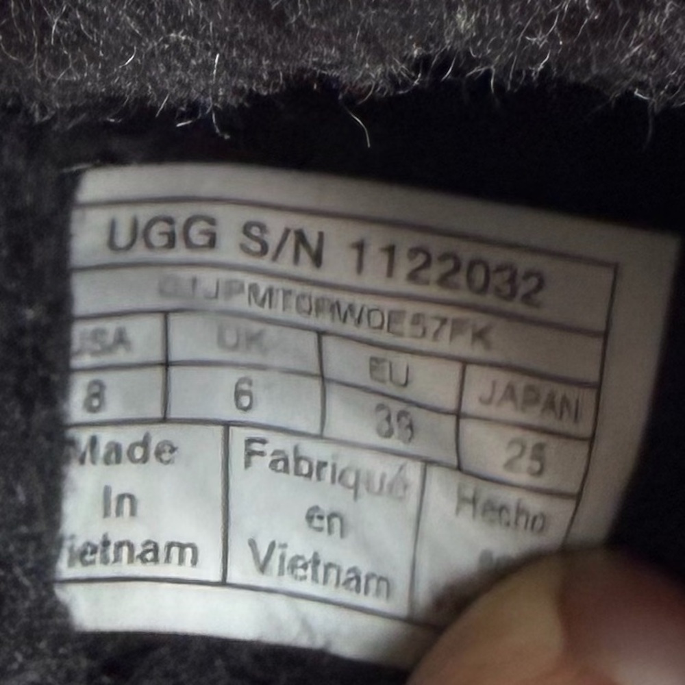 UGG Womens Platform Disco Marble Black White Slide Sandal Slipper Wool Size 8 - Picture 5 of 11